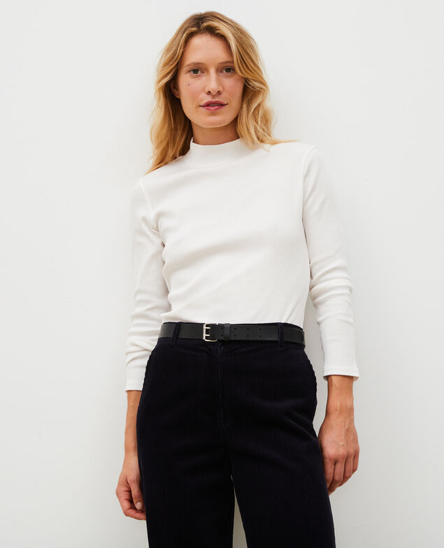 Long-sleeve stretch cotton jumper Jet stream