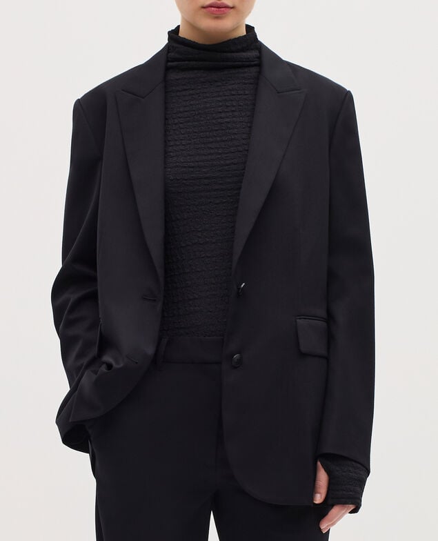 Wool blazer H091 black beauty