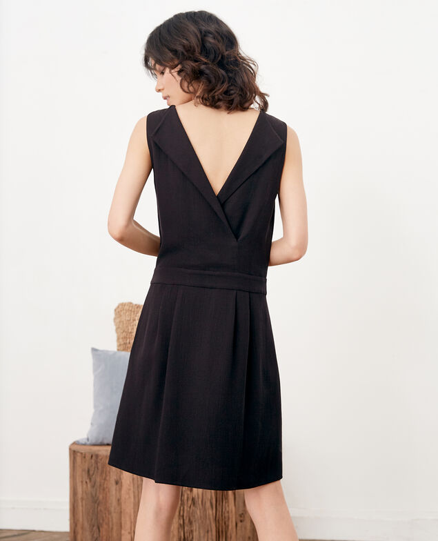 Dress with low-cut back Noir