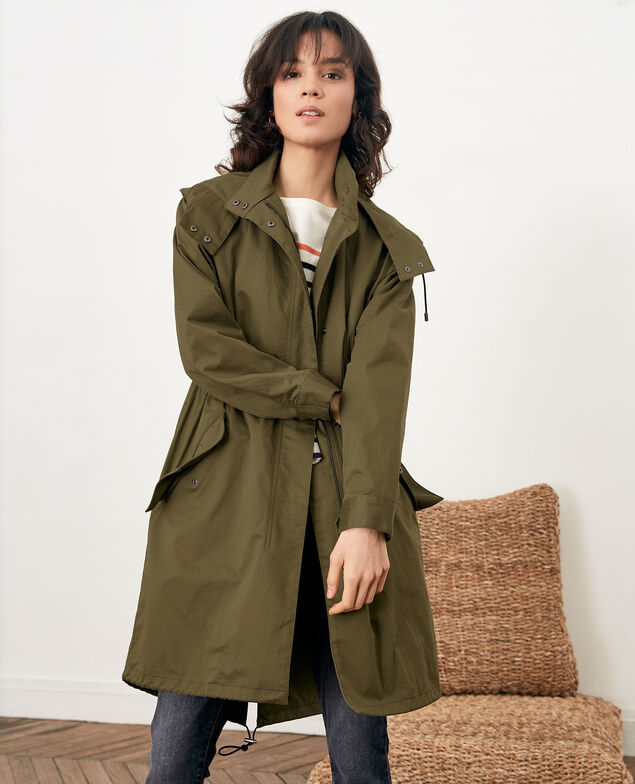 Parka with detachable hood and lining Dark kaki