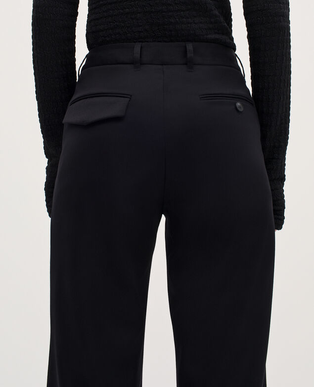 Straight wool trousers H091 black beauty