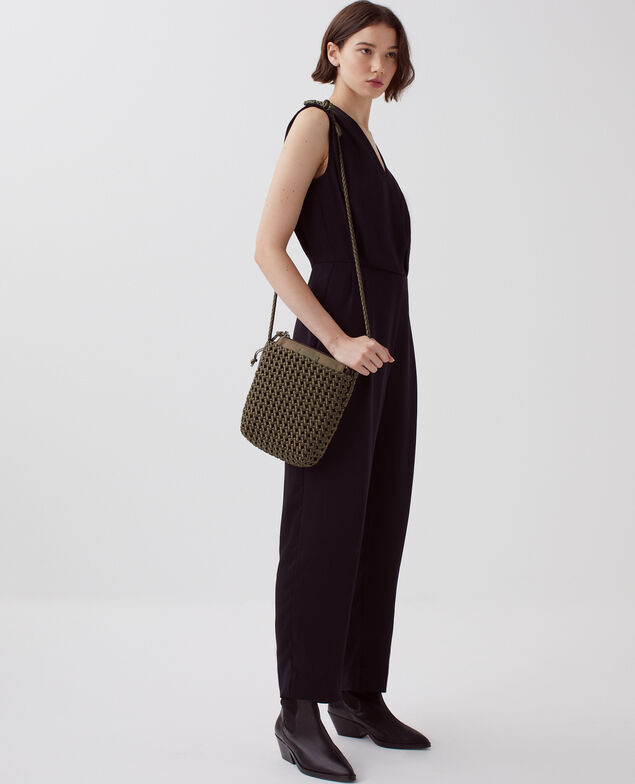 Silky loose jumpsuit H091 black beauty
