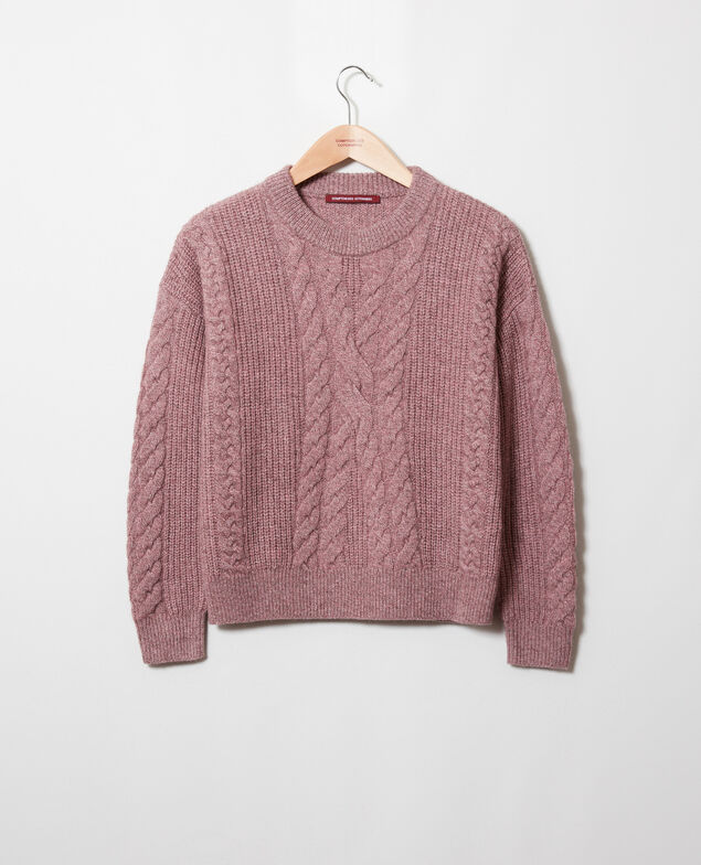 Cable-knit jumper Hushed violet
