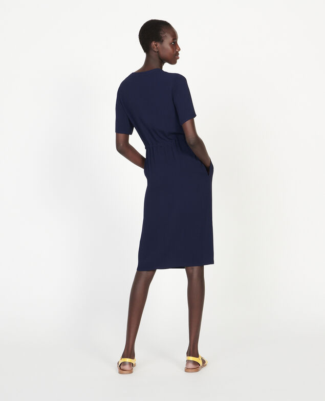 Straight and loose dress Maritime blue