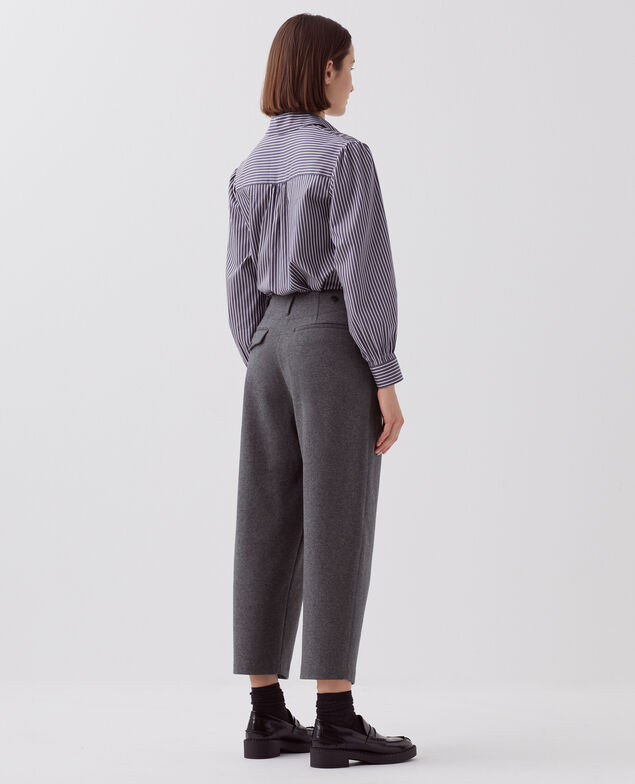 PEGGY - Carrot trousers I082 grey melange