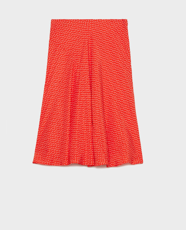 Silk skirt Memphis fiery red