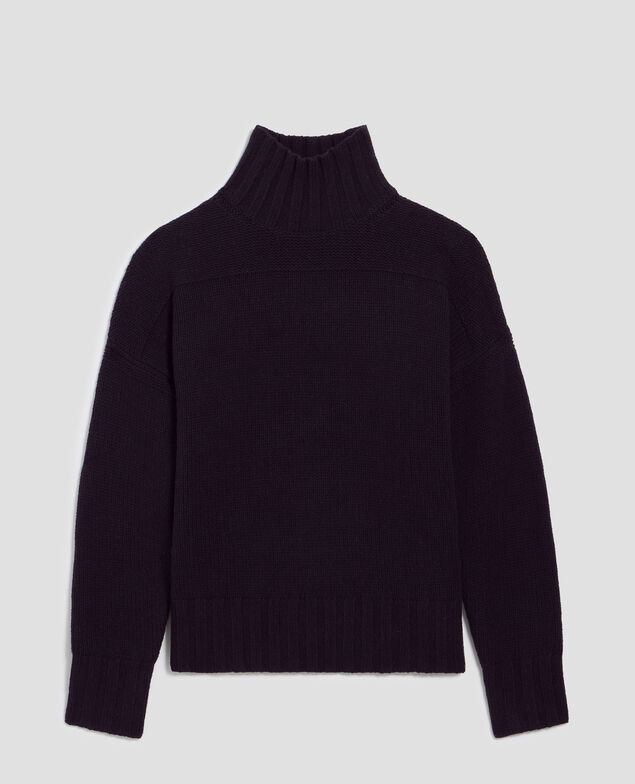 Wool polo neck jumper H695 night sky