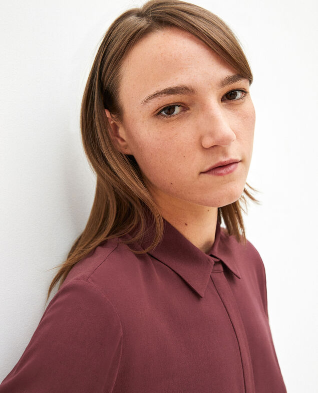 Straight-cut shirt Brown