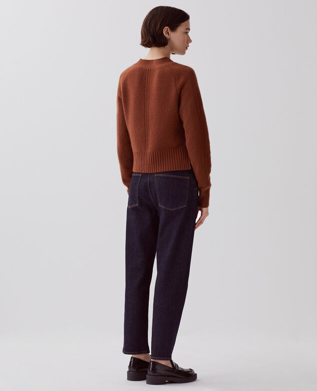 Cashmere cardigan I370 emperador coffee