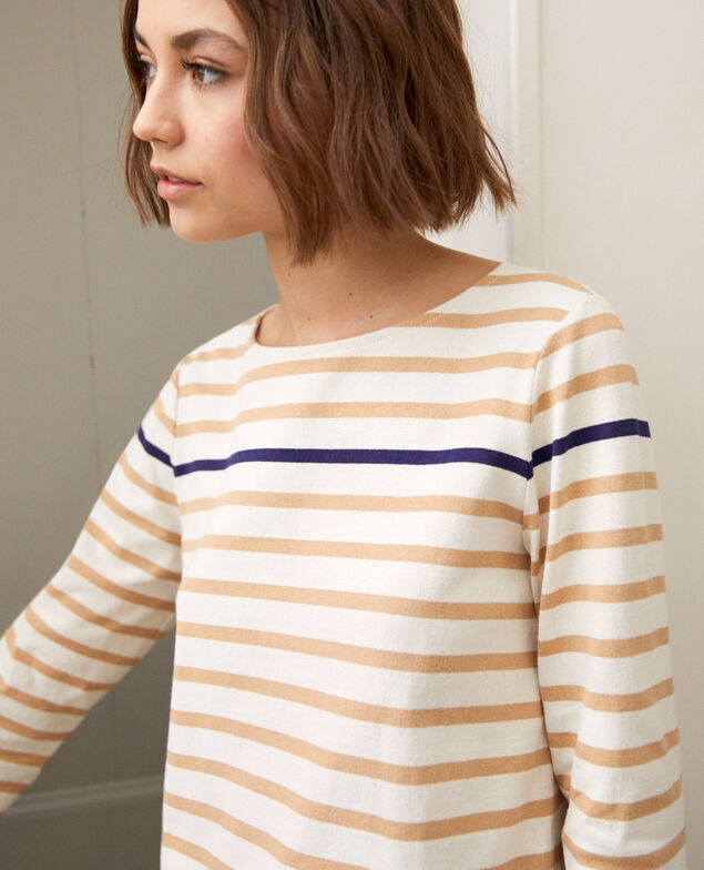 Striped T-shirt Ow/camel/navy