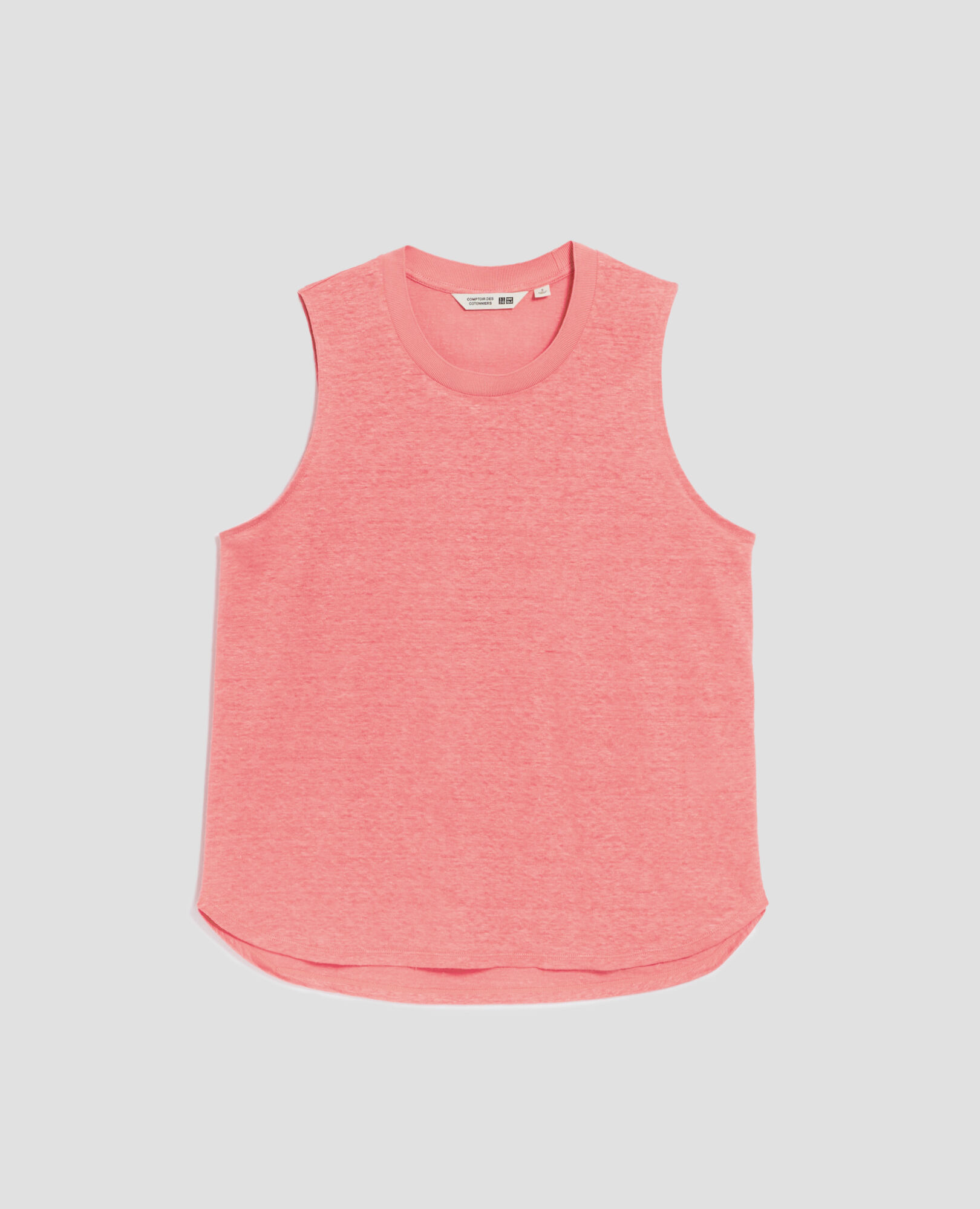 MARCELLE - Linen tank top silver pink - Comptoir des Cotonniers