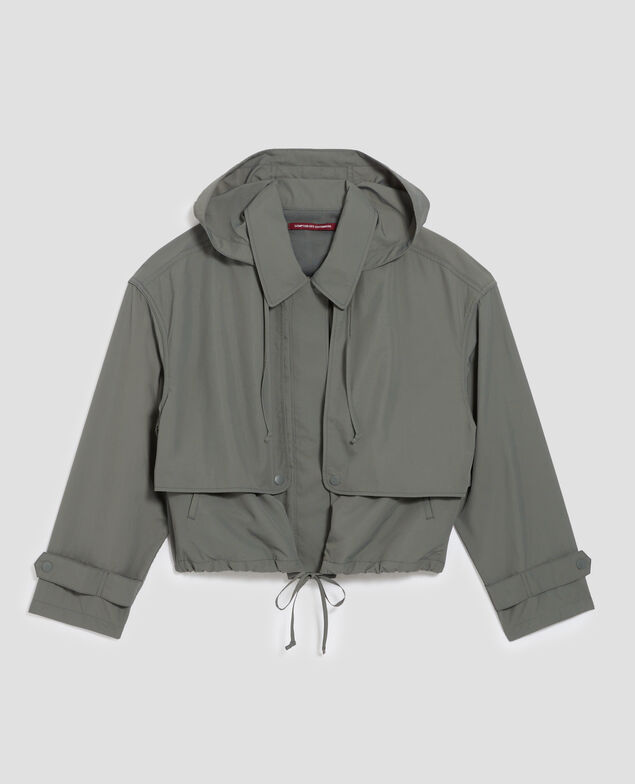 Waterproof hooded jacket J560 basil dark green