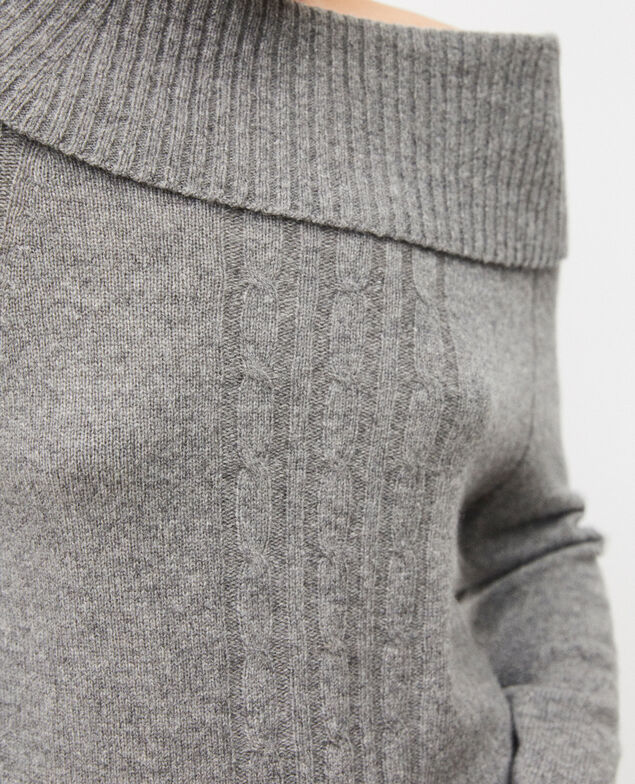 Jumper with cable stitch details Grey