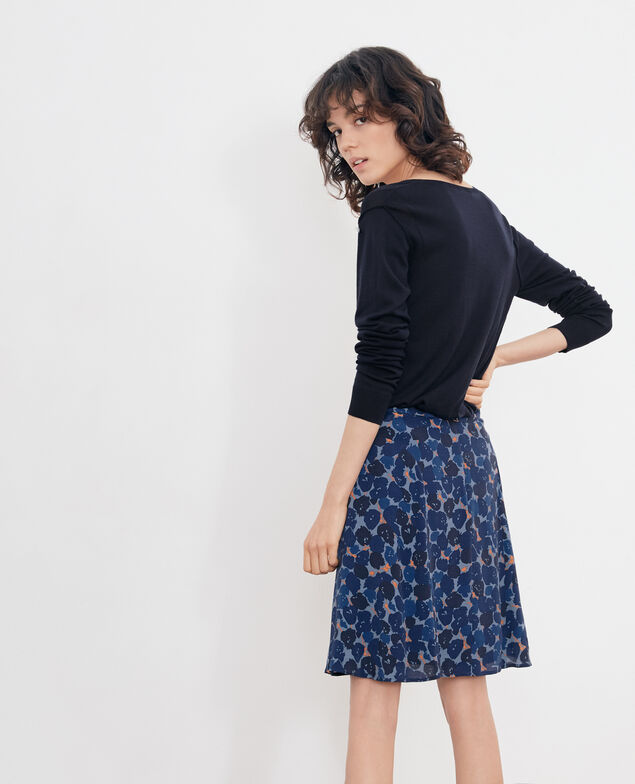 Printed skirt Blossom shadow indigo