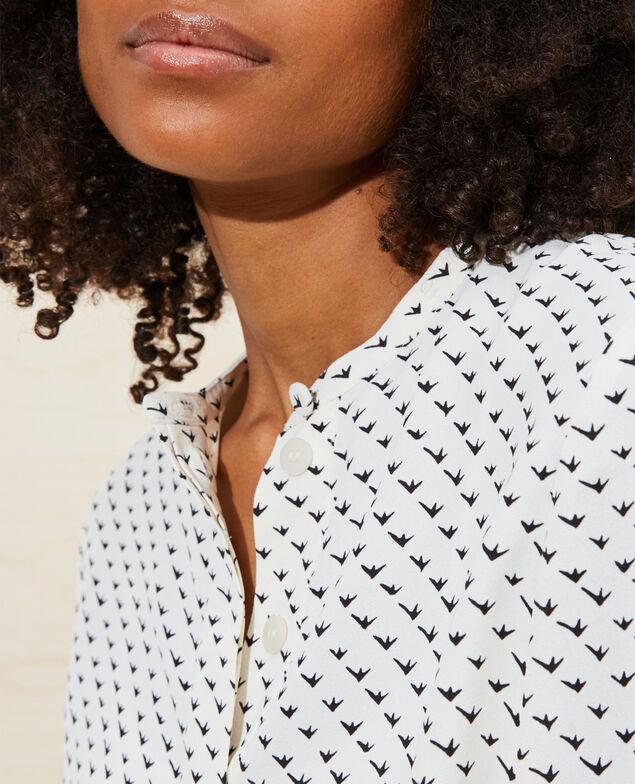 Printed blouse Birdy ivoire