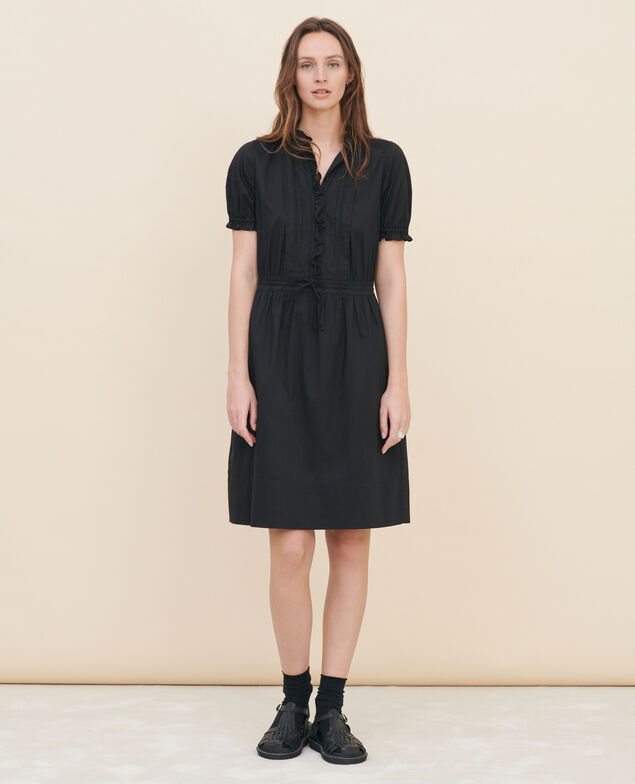 Short-sleeve cotton dress 7016c 09 black