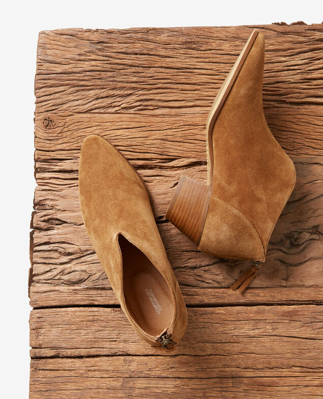 Suede ankle boots Cognac