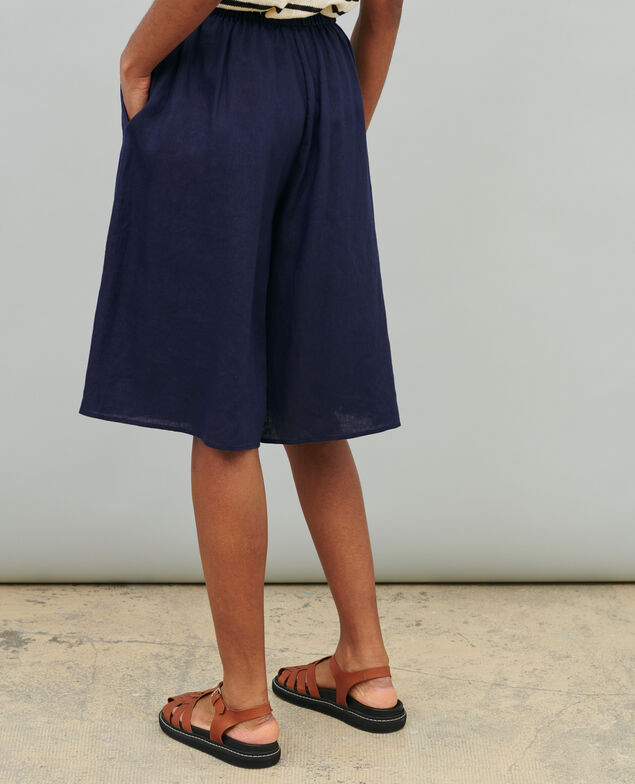 BABETH - Linen skort 68 blue