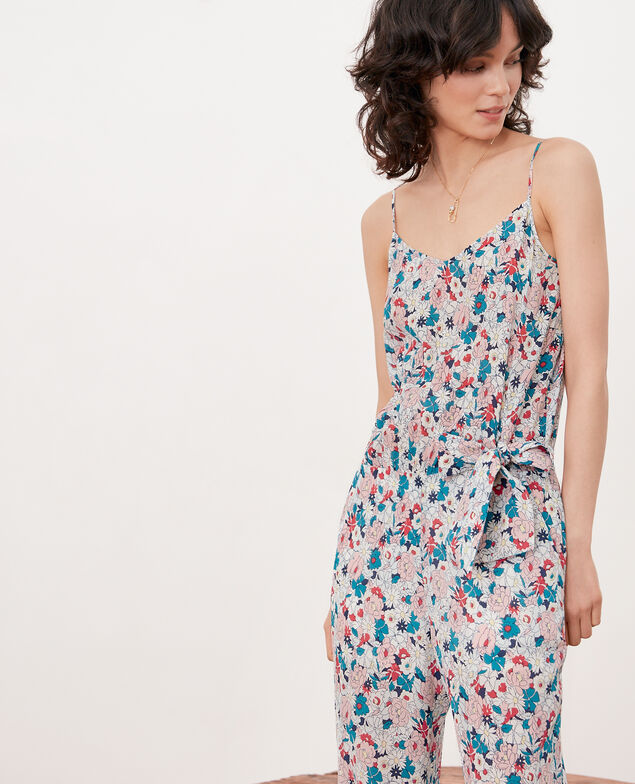 Silk jumpsuit Summer bloom rosebud