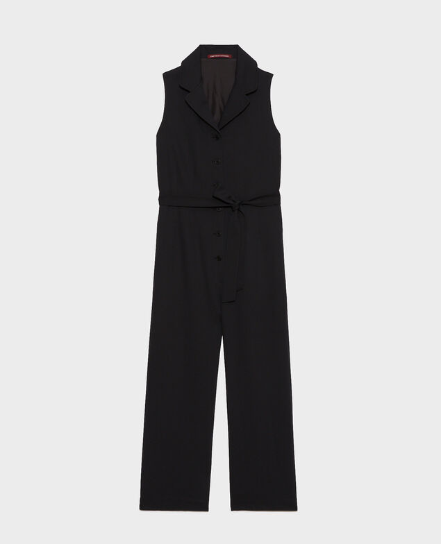 Jumpsuit with lapels Black beauty