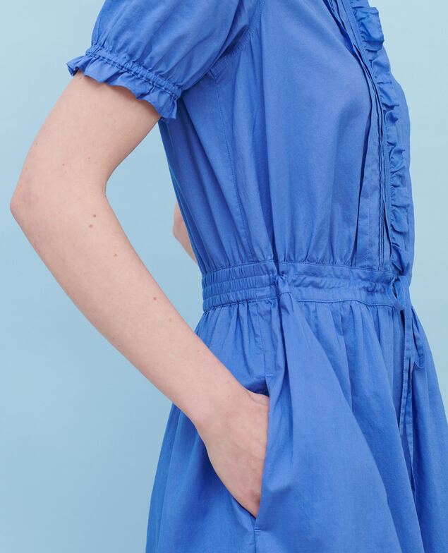 Short-sleeve cotton dress 62 blue