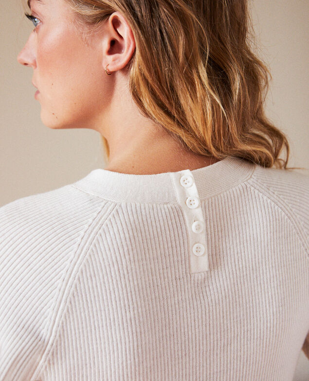 Jumper with buttons on the back Off white