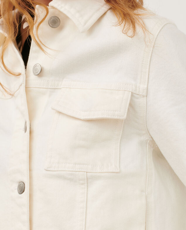 Short denim jacket 7209c 108 denim white