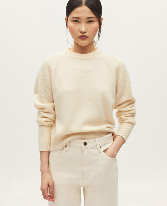 Cashmere jumper K300 ecru beige