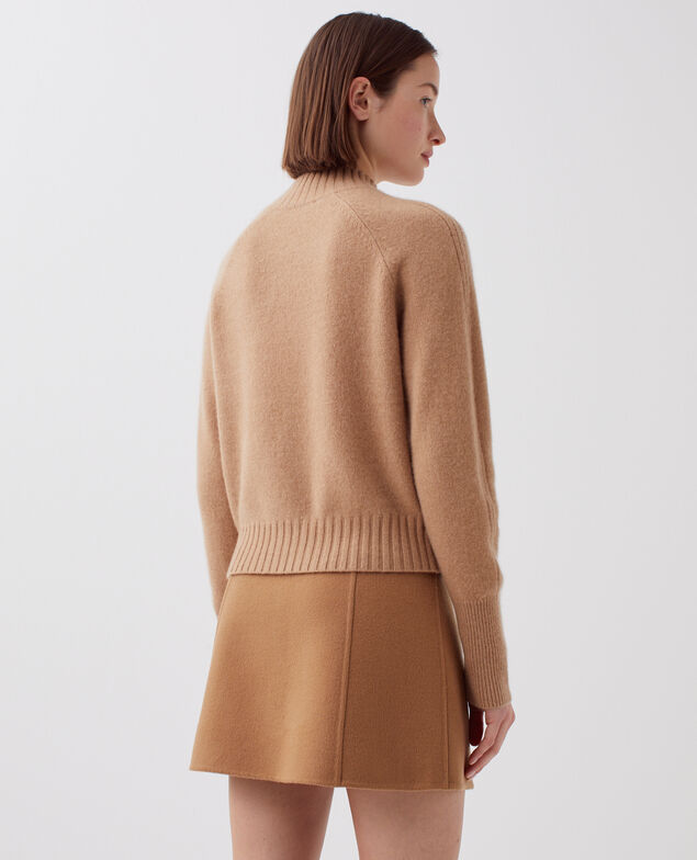 Cashmere polo neck jumper I321 camel