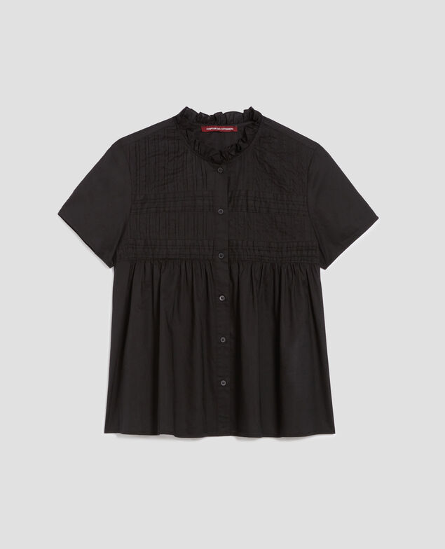 Short-sleeved blouse H091 black beauty