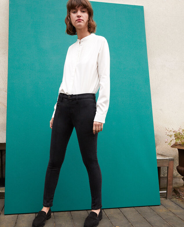 7/8 skinny cropped jeans Black