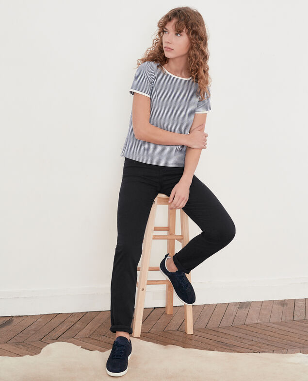 Soft touch cigarette fit jeans Navy