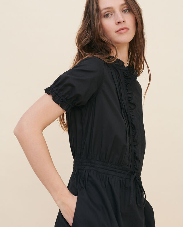 Short-sleeve cotton dress 7016c 09 black
