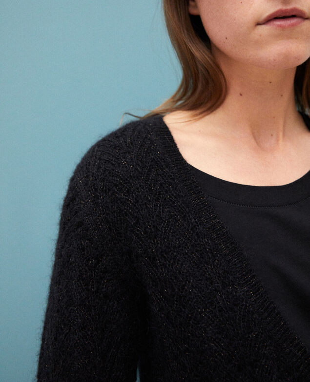Mohair blend cardigan Noir