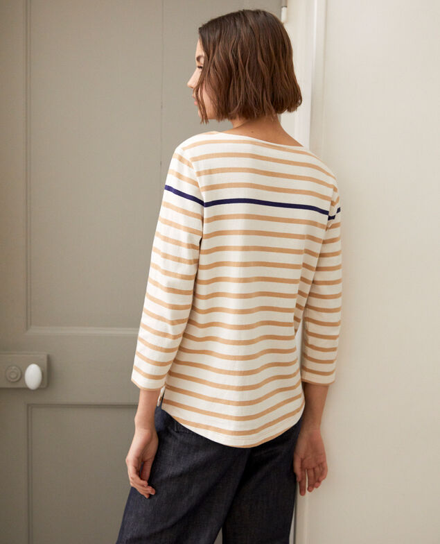 Striped T-shirt Ow/camel/navy