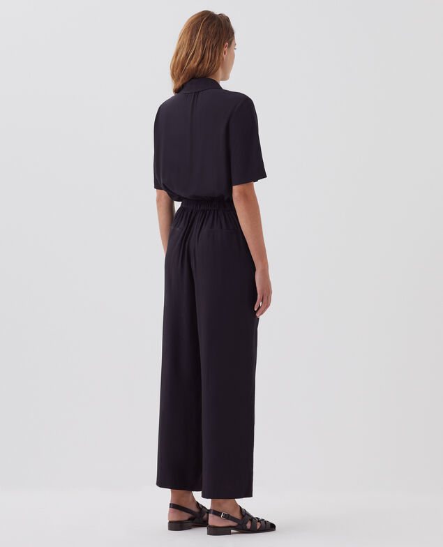 Silky jumpsuit H091 black beauty