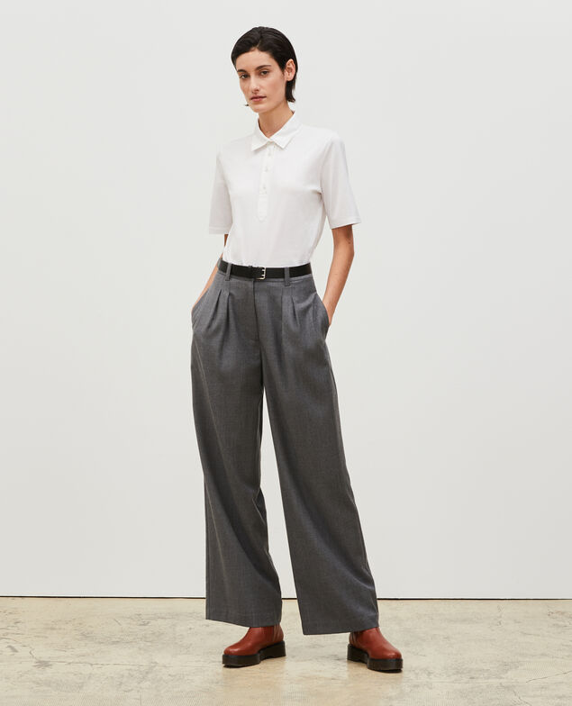 Egyptian cotton polo shirt Optical white