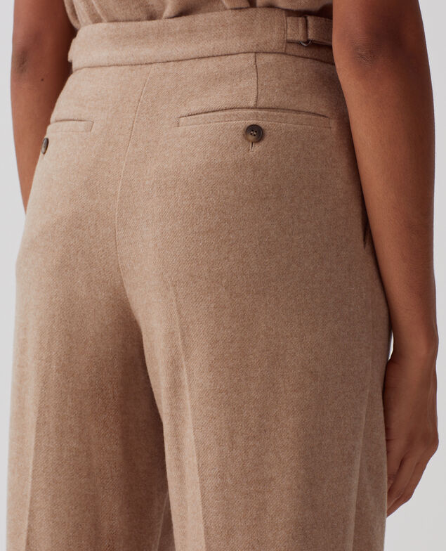 CAMILLE - Pleated trousers I311 humus