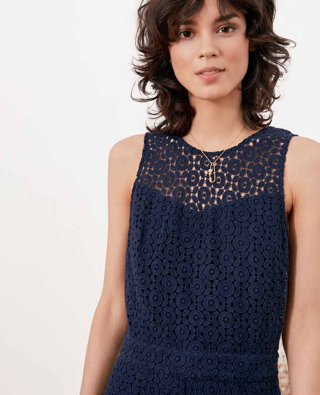 Broderie anglaise jumpsuit Navy