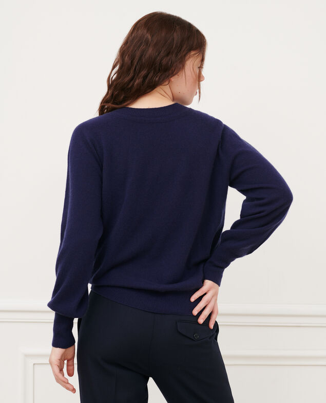 Round neck cashmere jumper 8846 69 navy