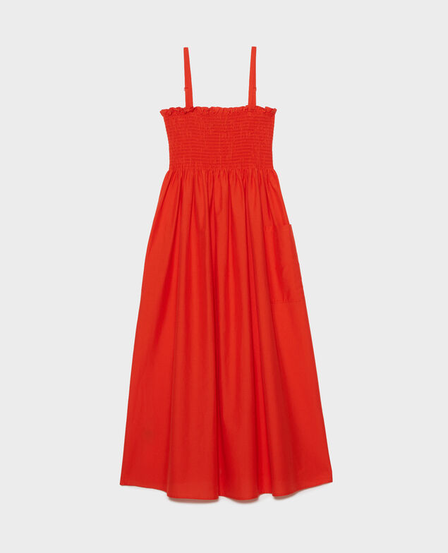 Cotton and silk maxi dress Pureed pumpkin