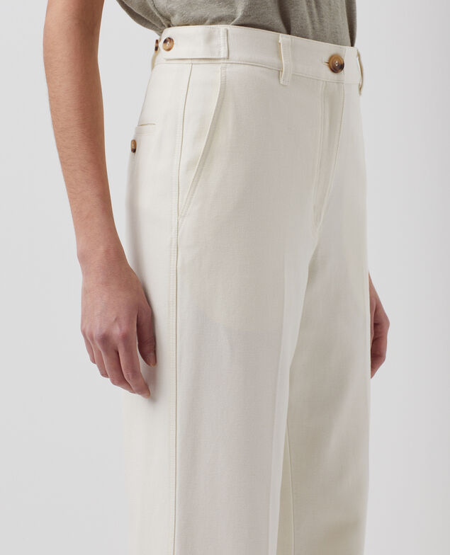 BLANDINE - Straight trousers 7074 00 white