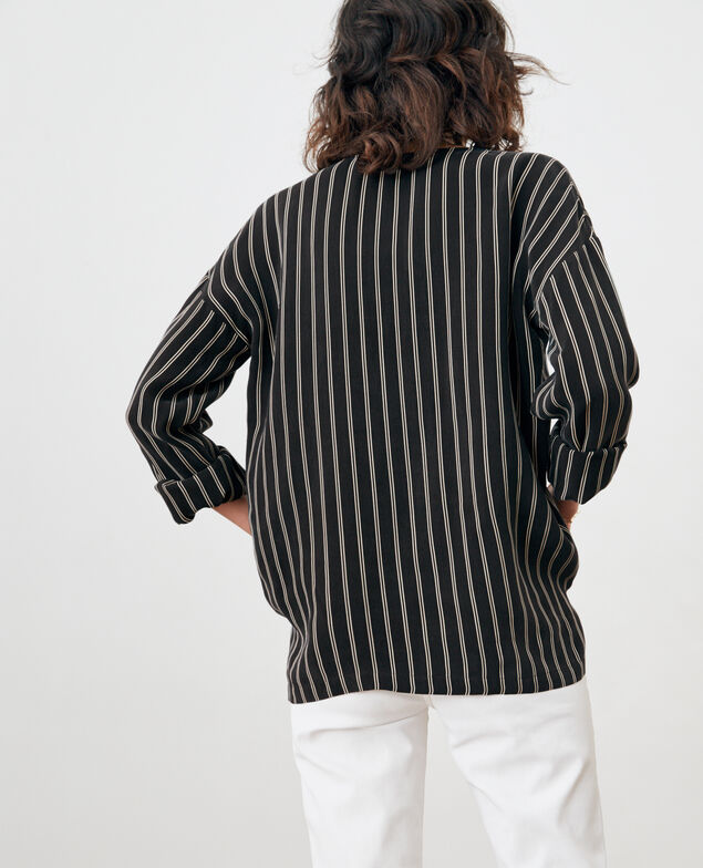 Striped blouse Black/off white stripes