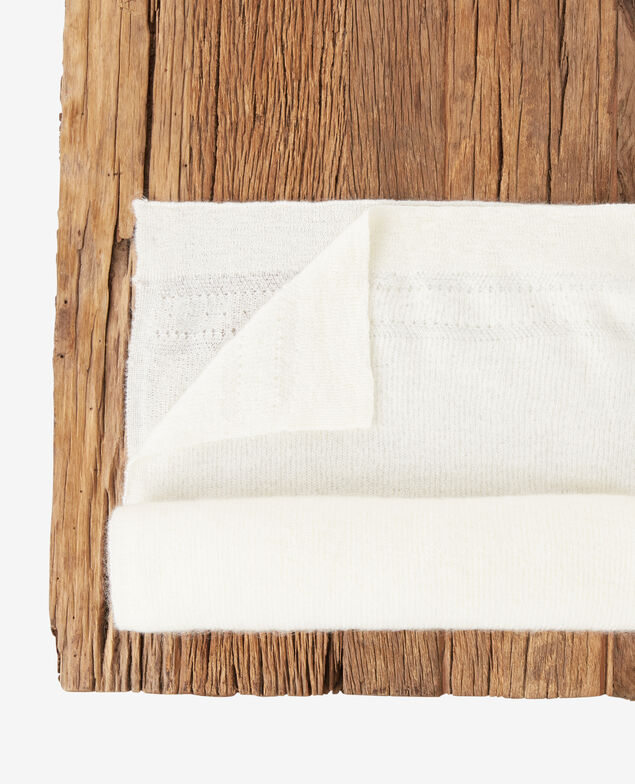 Scarf with mohair and wool Off white