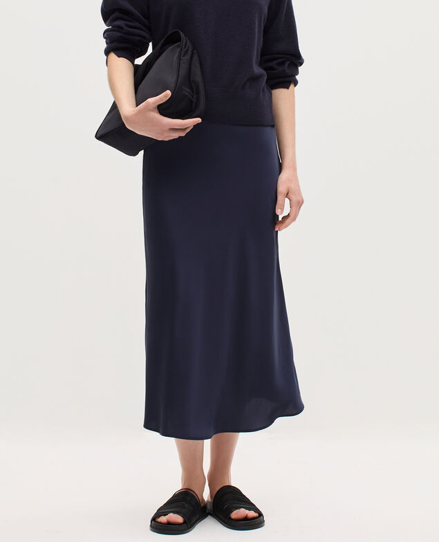 Silky midi skirt H695 night sky