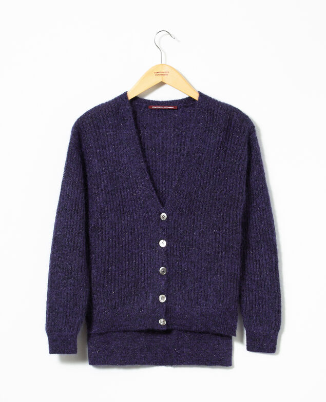 Mohair blend cardigan Purple