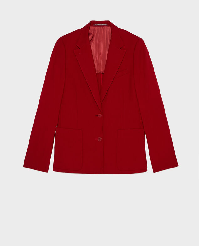 Fitted wool boyfriend blazer Royale red