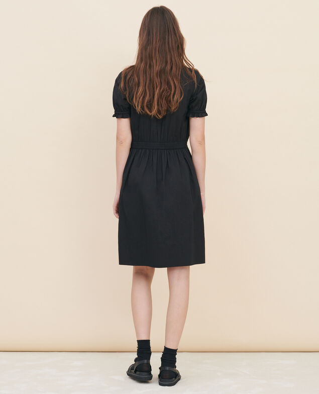 Short-sleeve cotton dress 7016c 09 black