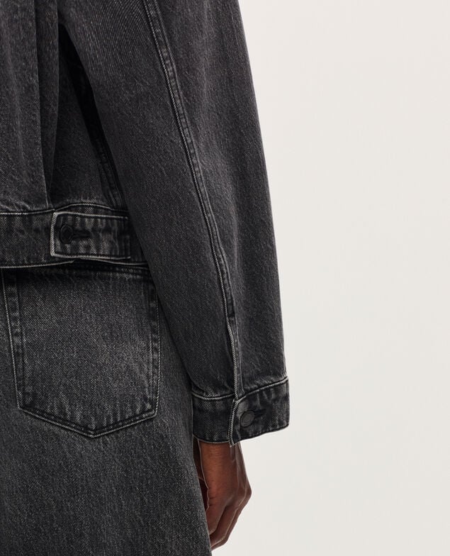 Short cotton jacket K081 dark gray