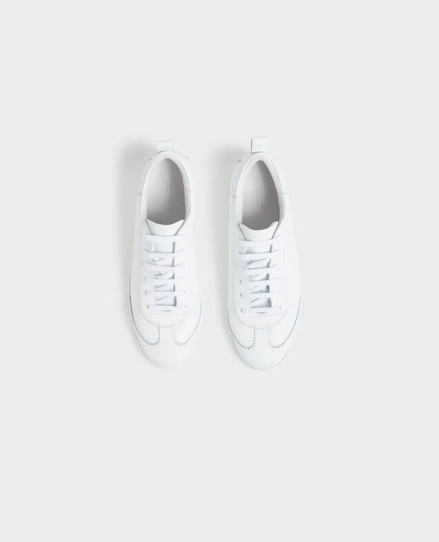 Lace-up leather sneakers Brilliant white